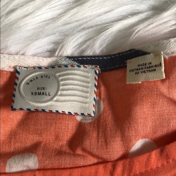 Anthropologie Postmark Polkadot & striped top XS - Picture 3 of 10